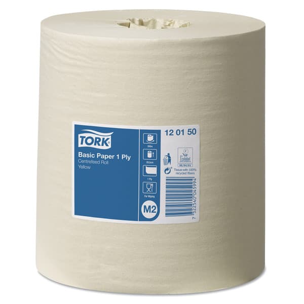 TØRKEPAPIR BASIC GUL SENTERRULL M2