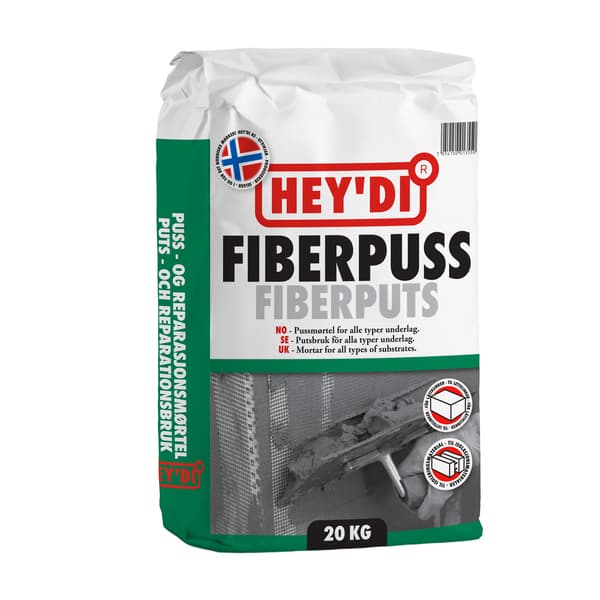HEYDI FIBERPUSS 20KG MØRTEL