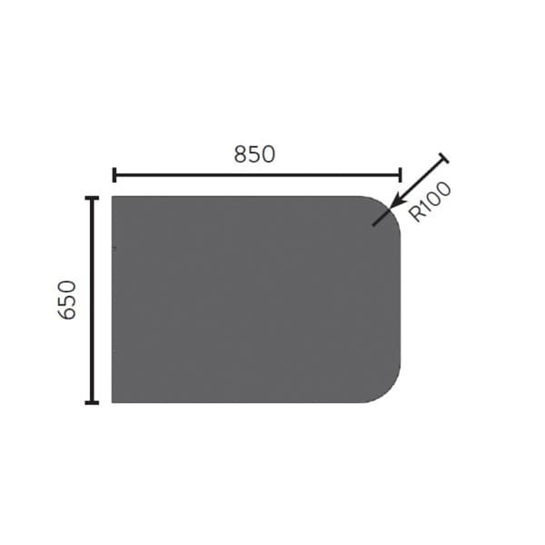 GULVPLATE JØTUL 650X850 SORT LAKK