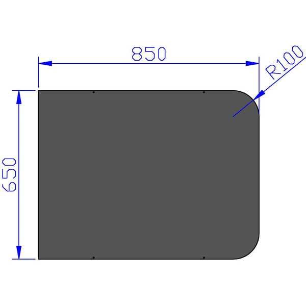 GULVPLATE JØTUL 650X850 SORT EMALJE