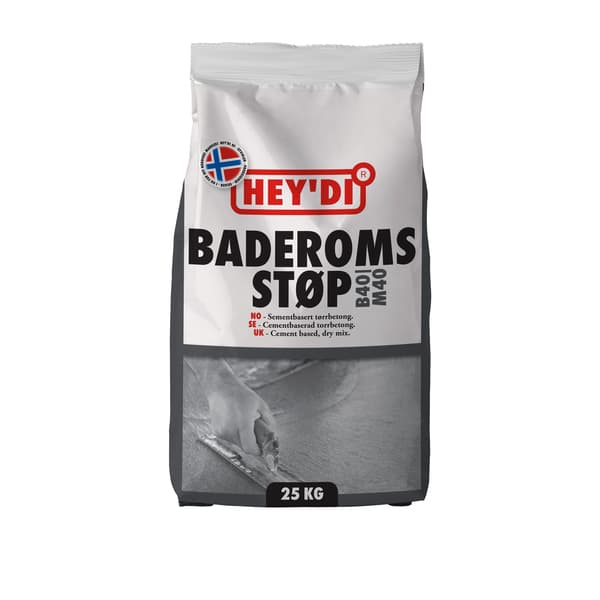 HEYDI BADEROMSSTØP B40M40 25KG STØP