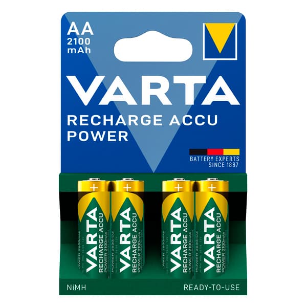 BATTERI OPPLADB 2100MAH AA 4PK