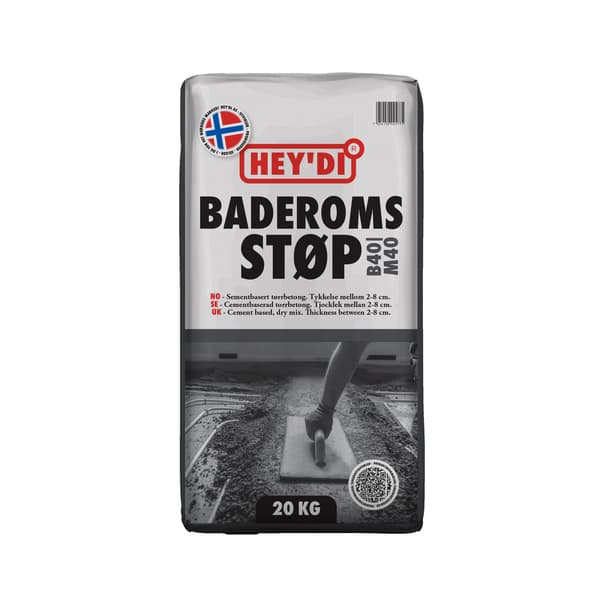 HEYDI BADEROMSSTØP B40M40 20KG