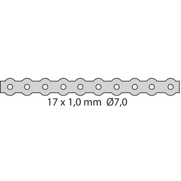 PROFILBÅND 17X1,0/7,0 HULL 10M