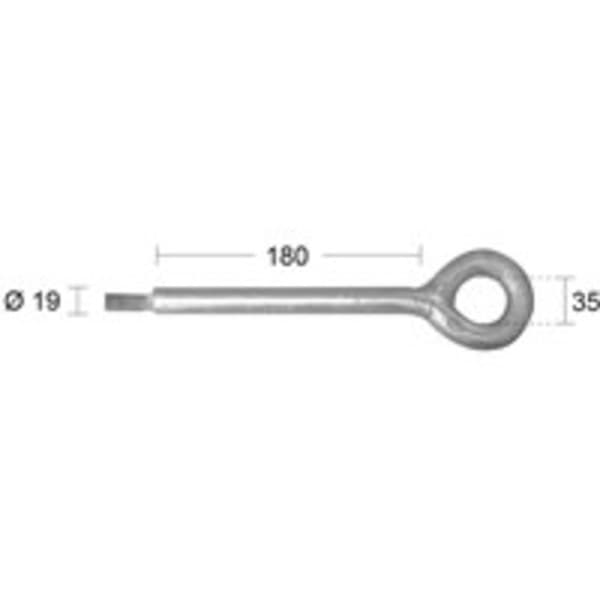 ØYENBOLT M/KILE 3/4"