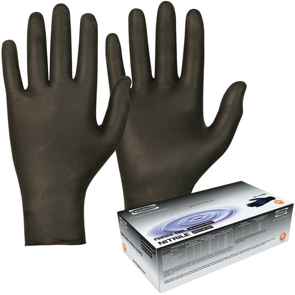 HANSKE ENGANG NITRIL M SORT KAT 3