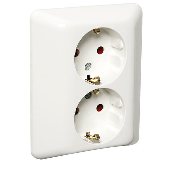 STIKKONTAKT DOBBEL INNFELT