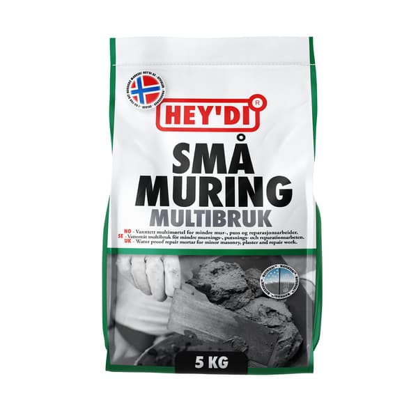 HEYDI SMÅMURING 5KG MØRTEL