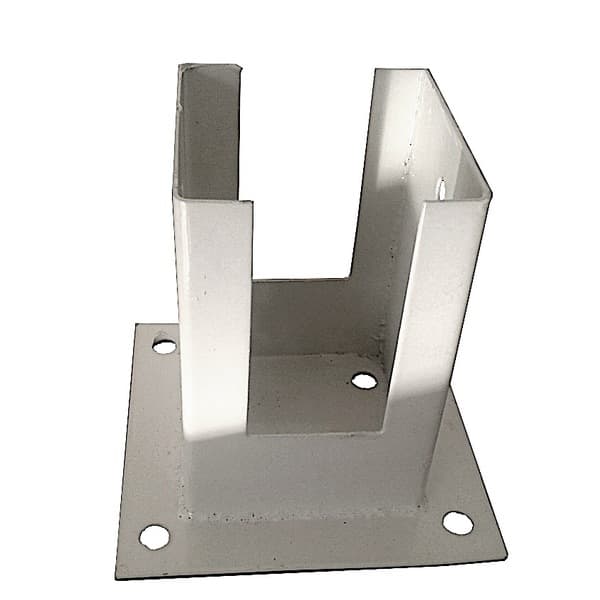STOLPEFOT RETT HVIT AISI 316