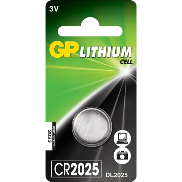 BATTERI KNAPPCELLE CR 2025
