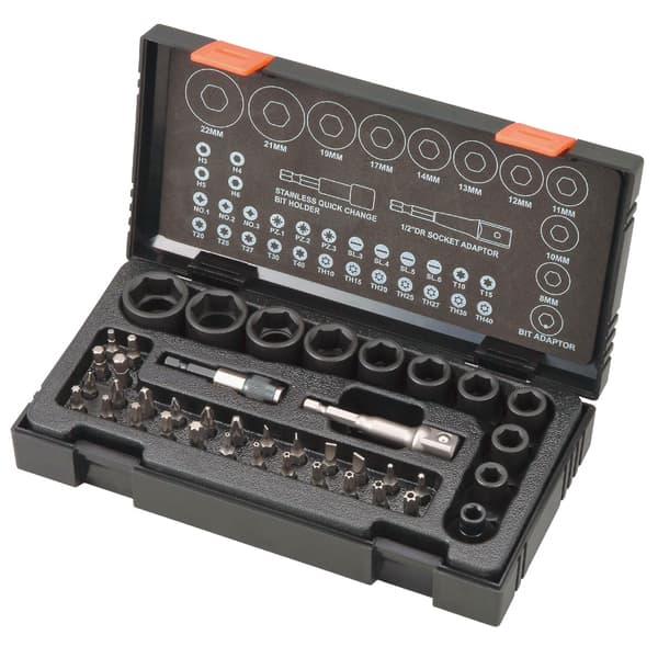 BITS-/KRAFTPIPESETT ASS 45 DELER