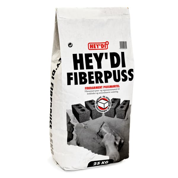 HEYDI FIBERPUSS 25KG MØRTEL