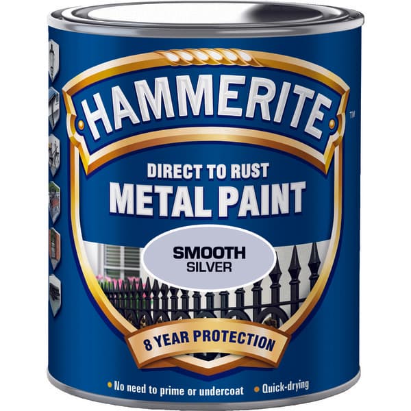 HAMMERITE SMOOTH SØLVGRÅ 0,75L