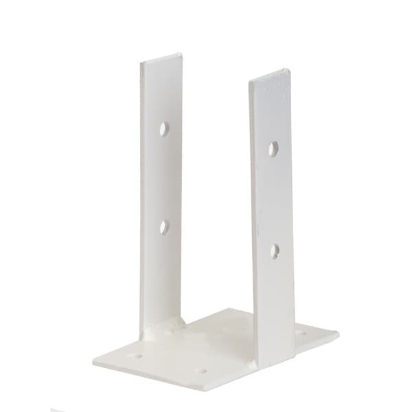 STOLPEFOT MED PLATE 91X91 MM HVIT