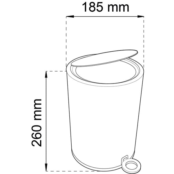 PEDALBØTTE BLOSSOM SORT 3L SB