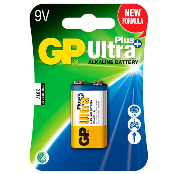 BATTERI ULTRA PLUS ALK 6LF22 9 VOLT