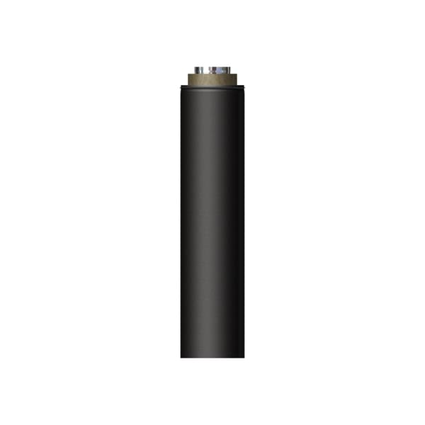 STÅLPIPE Ø125 HELISOLER 1150MM SORT