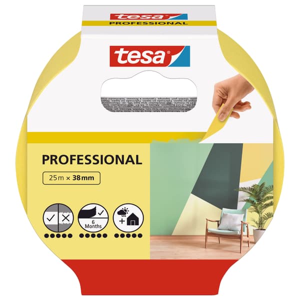 MALERTAPE PROFESSIONAL 25MX38MM GUL