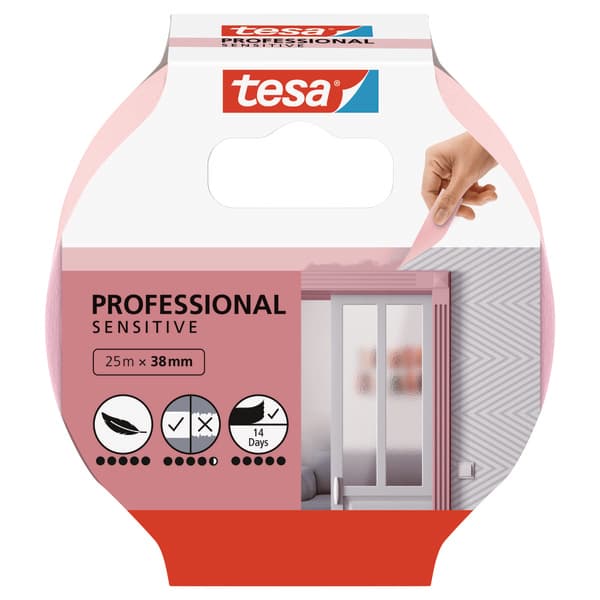 MALERTAPE SENSITIVE 25MX38MM ROSA