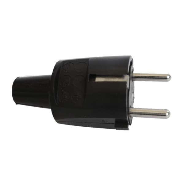 STØPSEL M/JORD PVC SORT