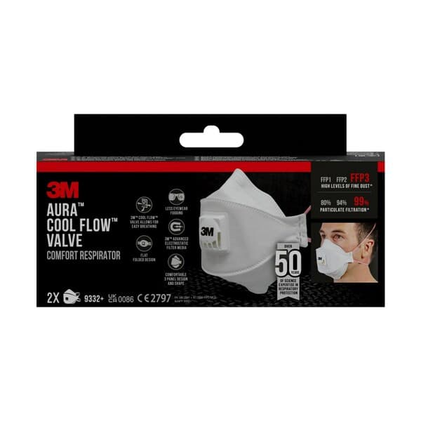 MASKE S FINT STØV 9332C2N FFP3
