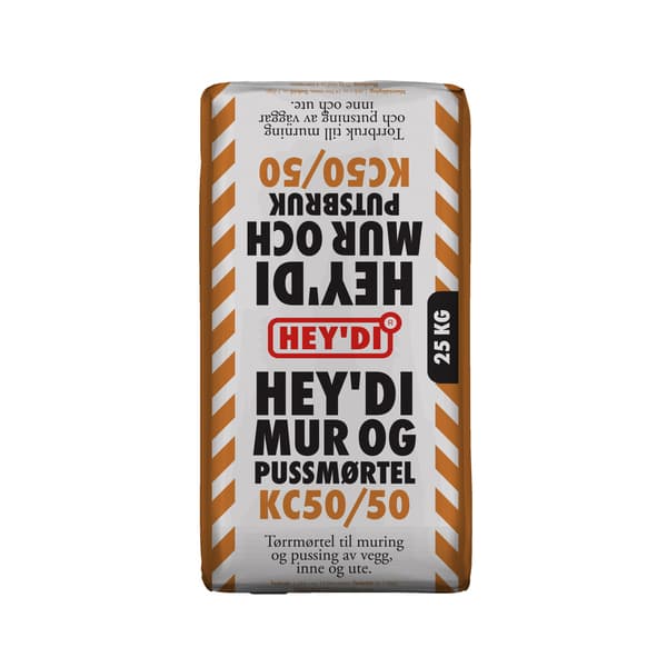 HEYDI MUR&PUSS KC50/50 25KG MØRTE
