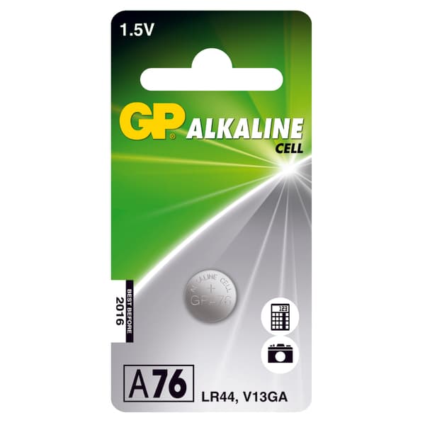 BATTERI KNAPPCELLE GP 76A 1,5V