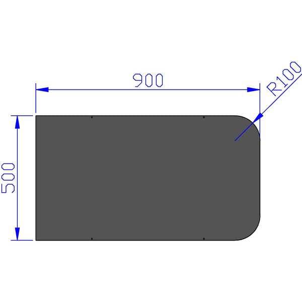 GULVPLATE JØTUL 500X900 SORT EMALJE