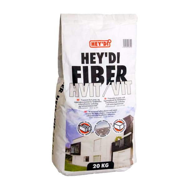 HEYDI FIBER HVIT 20KG MØRTEL