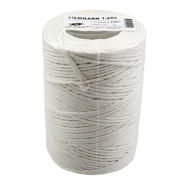 SNOR 2,2MM 225M HVIT PP-HYSSING