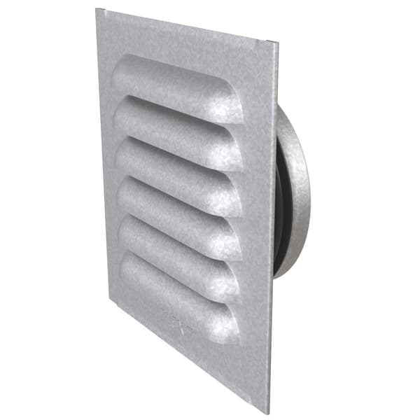 SJALUSIRIST M/NIPPEL STÅL 6X6"Ø125
