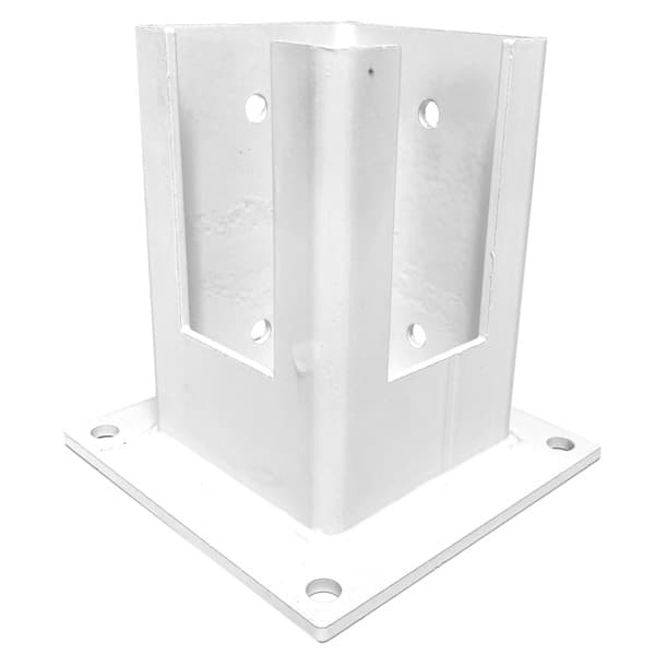 STOLPEFOT 91X91X155 MM. HJØRNE HVIT