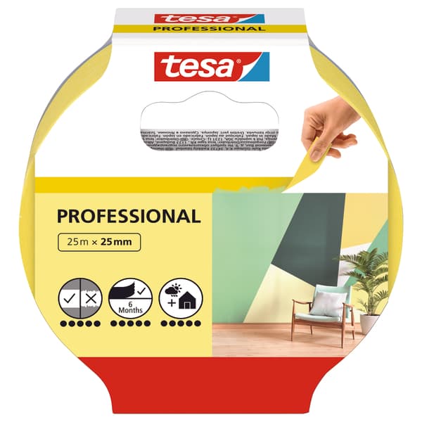 MALERTAPE PROFESSIONAL 25MX25MM GUL